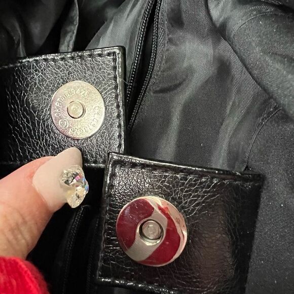 NWOT Vintage Y2K Black Nylon Slouch Big Size Handbag Purse Shoulder bag - Picture 8 of 13